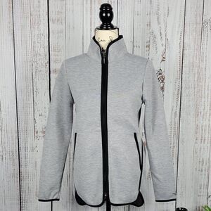 The North Face Marled Grey Lightweight Clean Beauty Casual Zip Up Jacket
